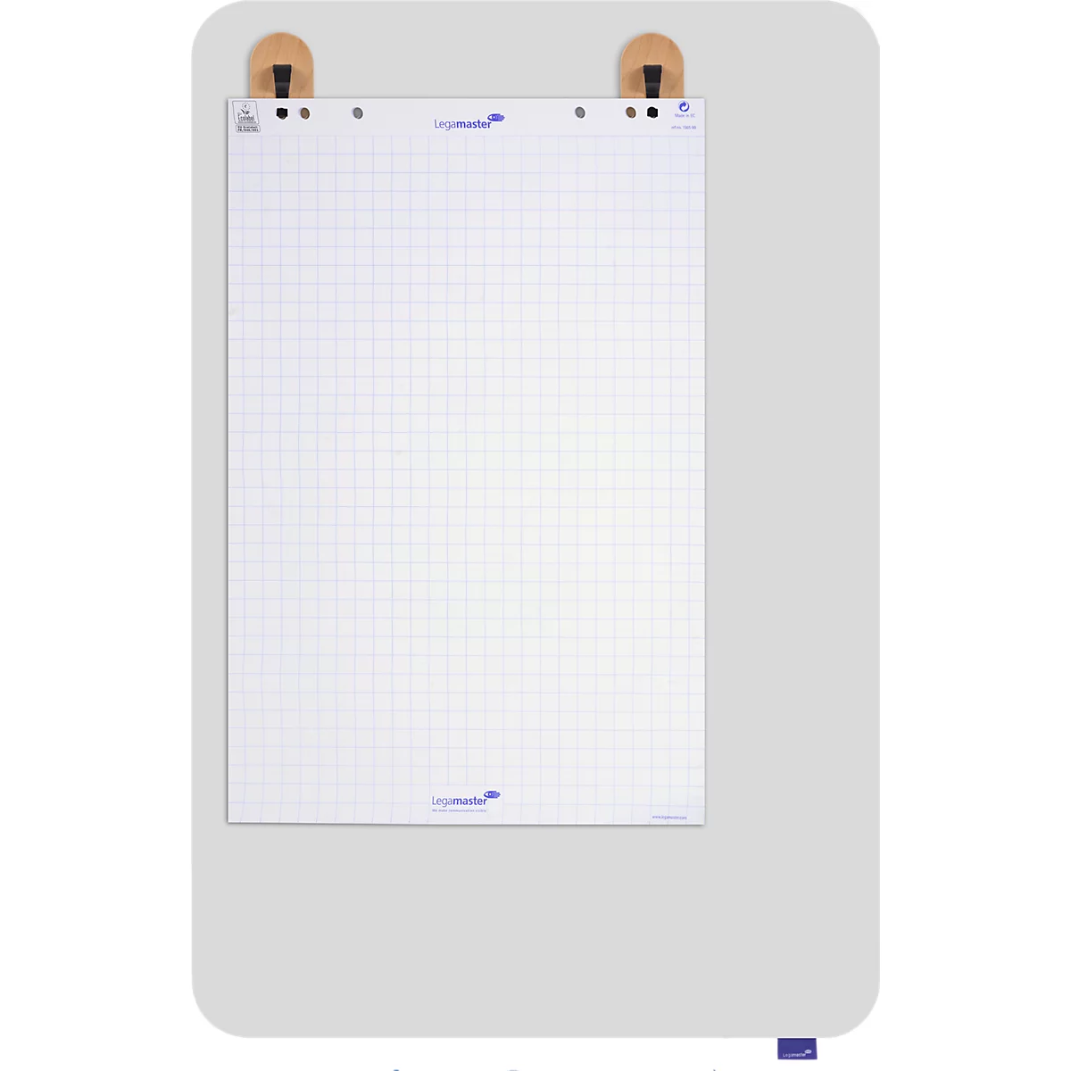 Whiteboard papierhaak Legamaster WOODEN, magnetisch, 2 stuks, B 70 x D 20 x H 170 mm, beukenhout, gelakt